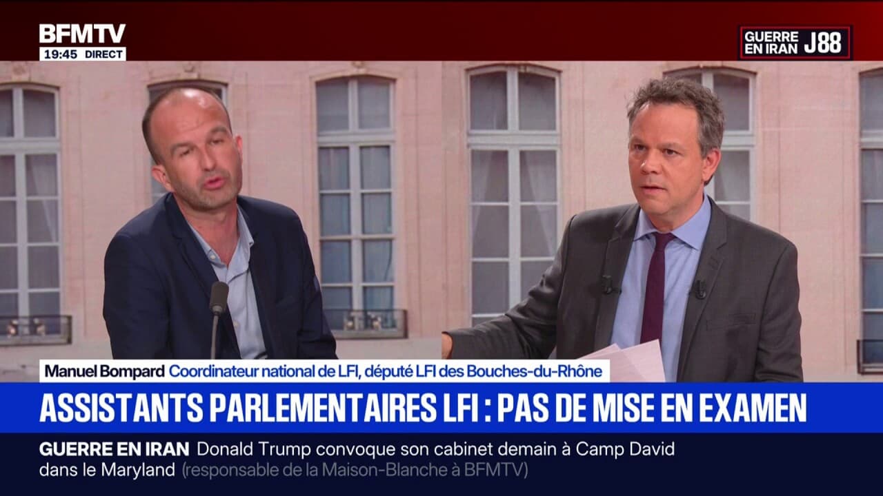 Assistants parlementaires LFI: "Il y a une clôture de l'instruction sans  aucune mise en examen", affirme Manuel Bompard