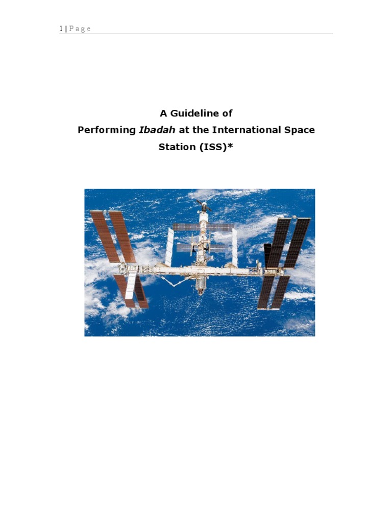 Ibadah Guidelines for Muslim Astronauts | PDF | International Space Station  | Spaceflight