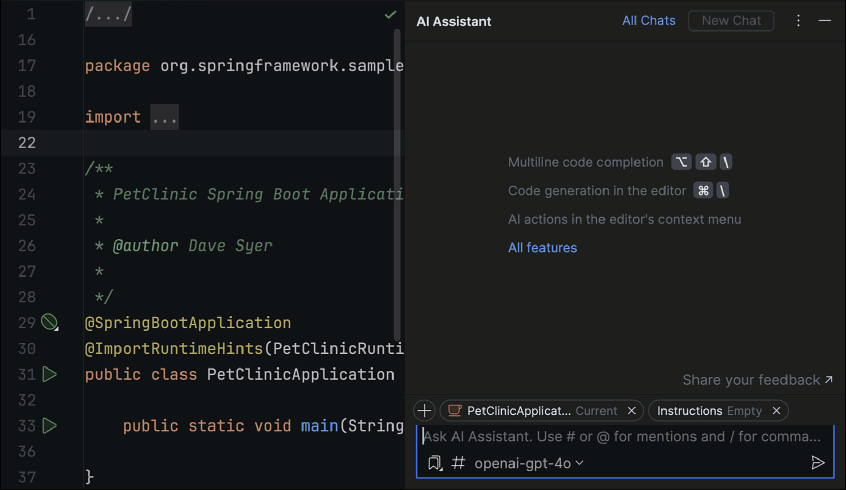 JetBrains AI Assistant 2024.3 : bénéficiez d'une meilleure expérience avec  l'IA grâce à la sélection de modèles, à la saisie semi-automatique de code  optimisée, et bien plus | The JetBrains AI Blog