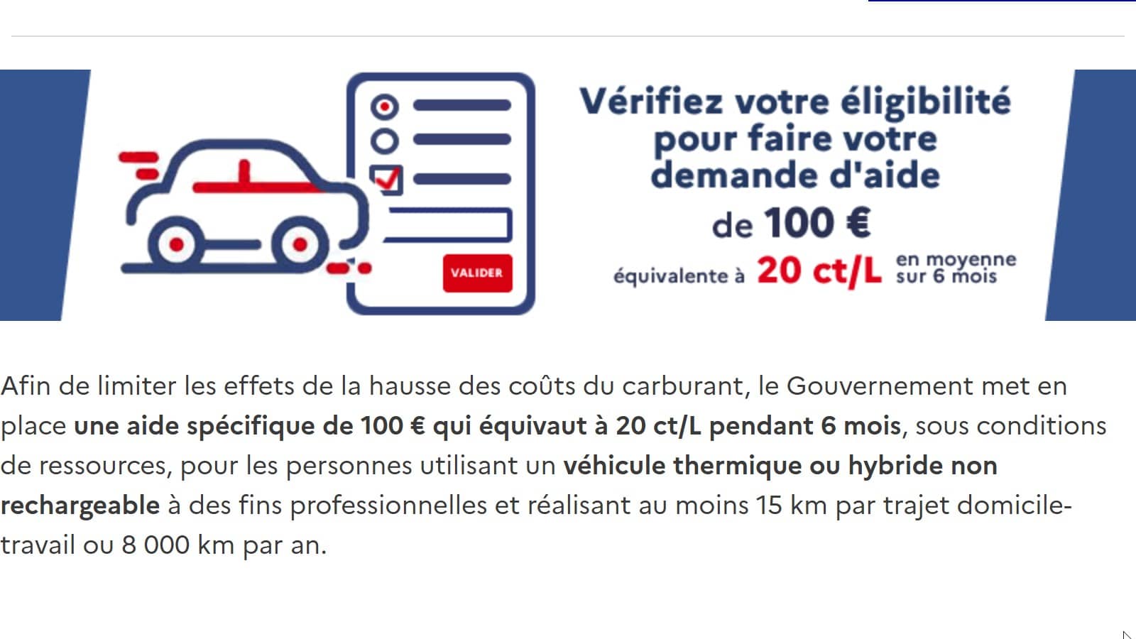 Aide carburant 100 € grands rouleurs 2026 : qui peut la toucher, où la  demander dès le 27 mai ? - TSO