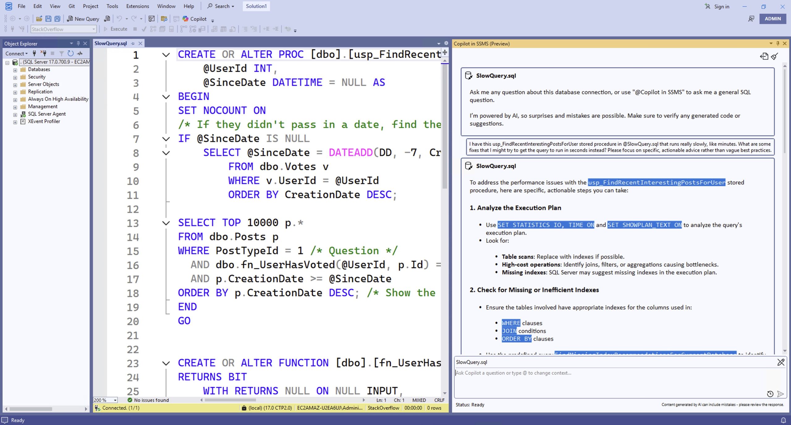 Review: SSMS Copilot vs Other AI Tools - Brent Ozar Unlimited®