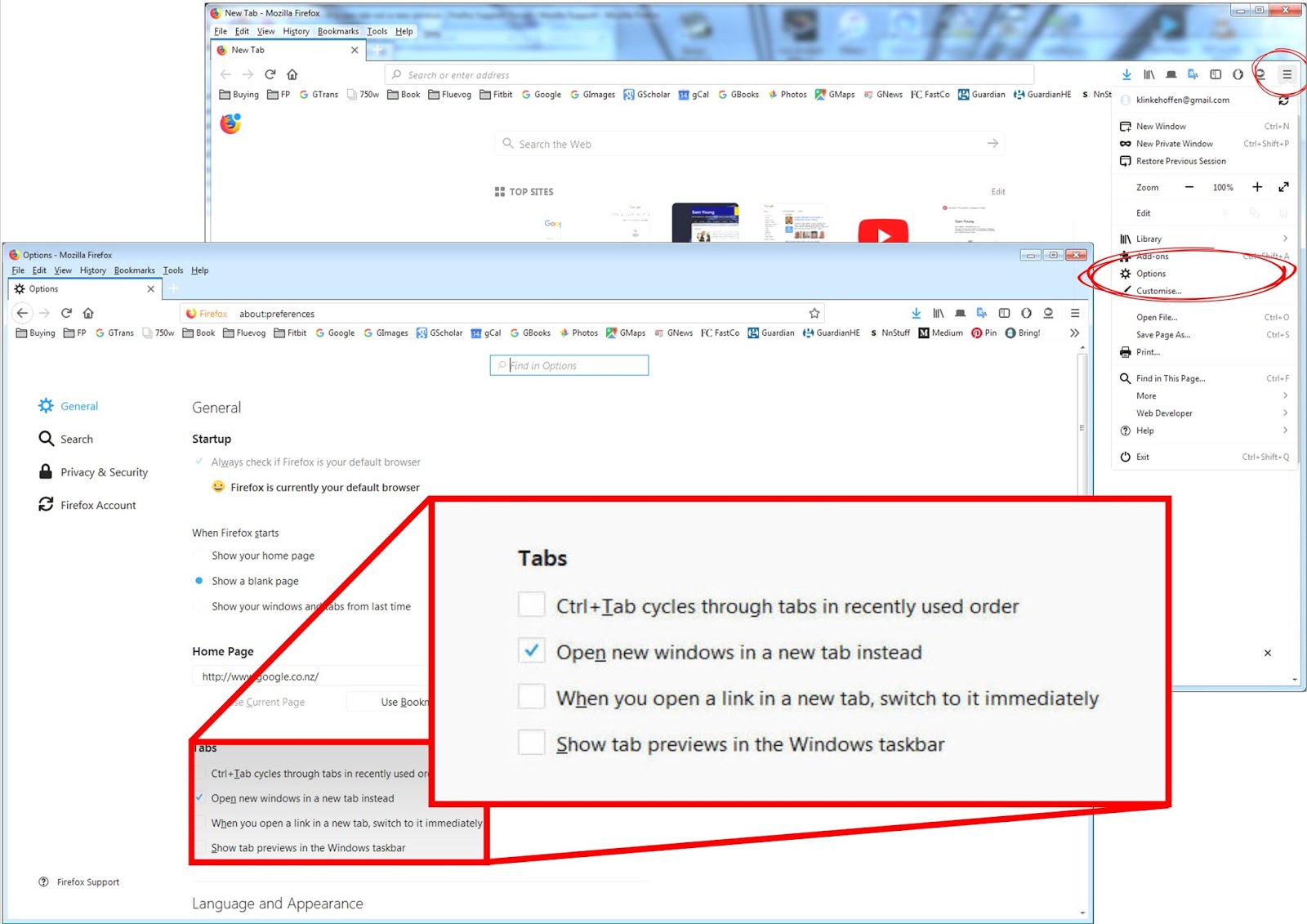 Sam Young: Firefox fix for clicked links opening new windows