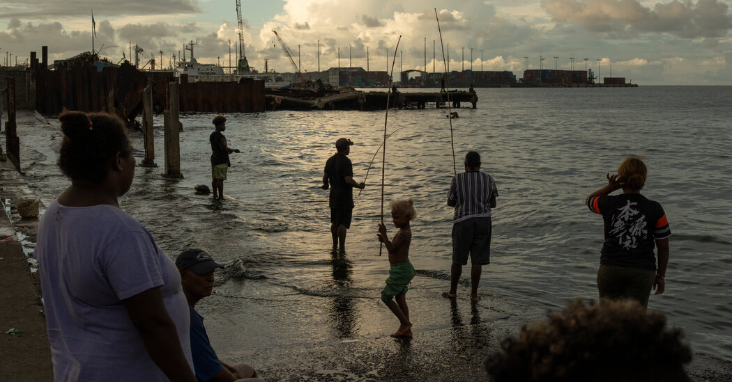 A Quiet Pacific Village Becomes China's Security Testing Ground - The New  York Times