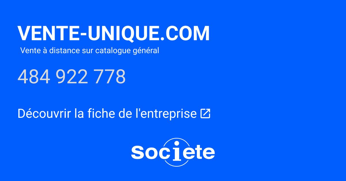 Société VENTE-UNIQUE.COM à LE PRE-SAINT-GERVAIS (93310). Chiffre  d'affaires, extrait Kbis, bénéfice, statuts, extrait RNE, bilans,  actionnaires - 484922778