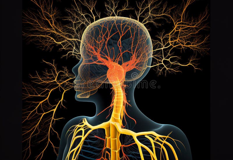 Human Nervous System. AI Generated Stock Illustration - Illustration of  ganglia, neurons: 281103001