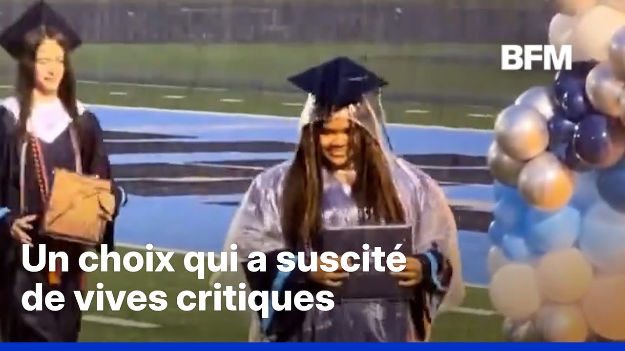 États-Unis: une remise de diplômes sous la pluie fait polémique - YouTube