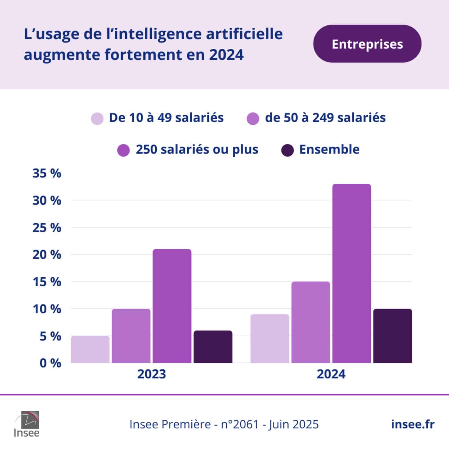Seulement 10% des entreprises françaises utilisent l'IA en 2024 : la France  décroche face à l'Europe
