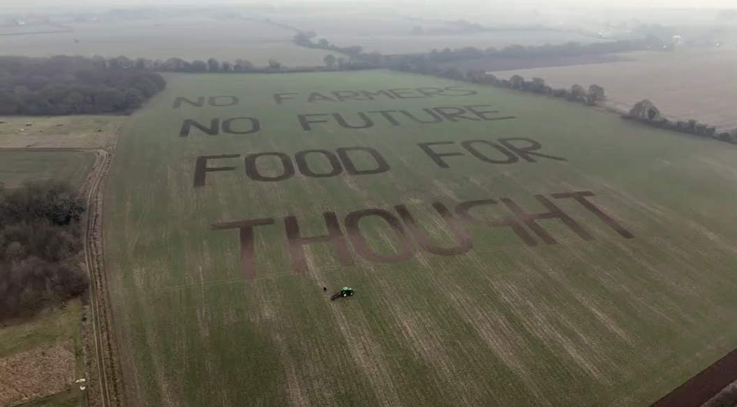 Farmer's ploughed-field protest over inheritance tax - BBC News