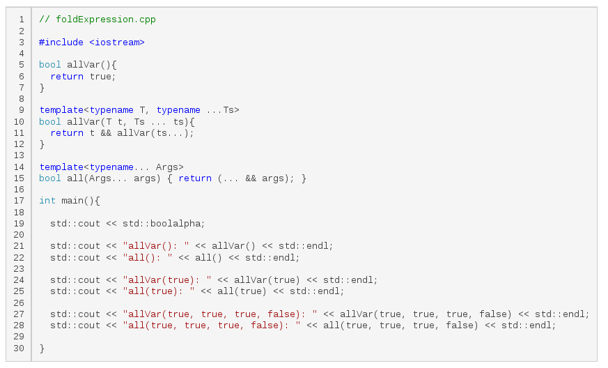 Fold Expressions in C++