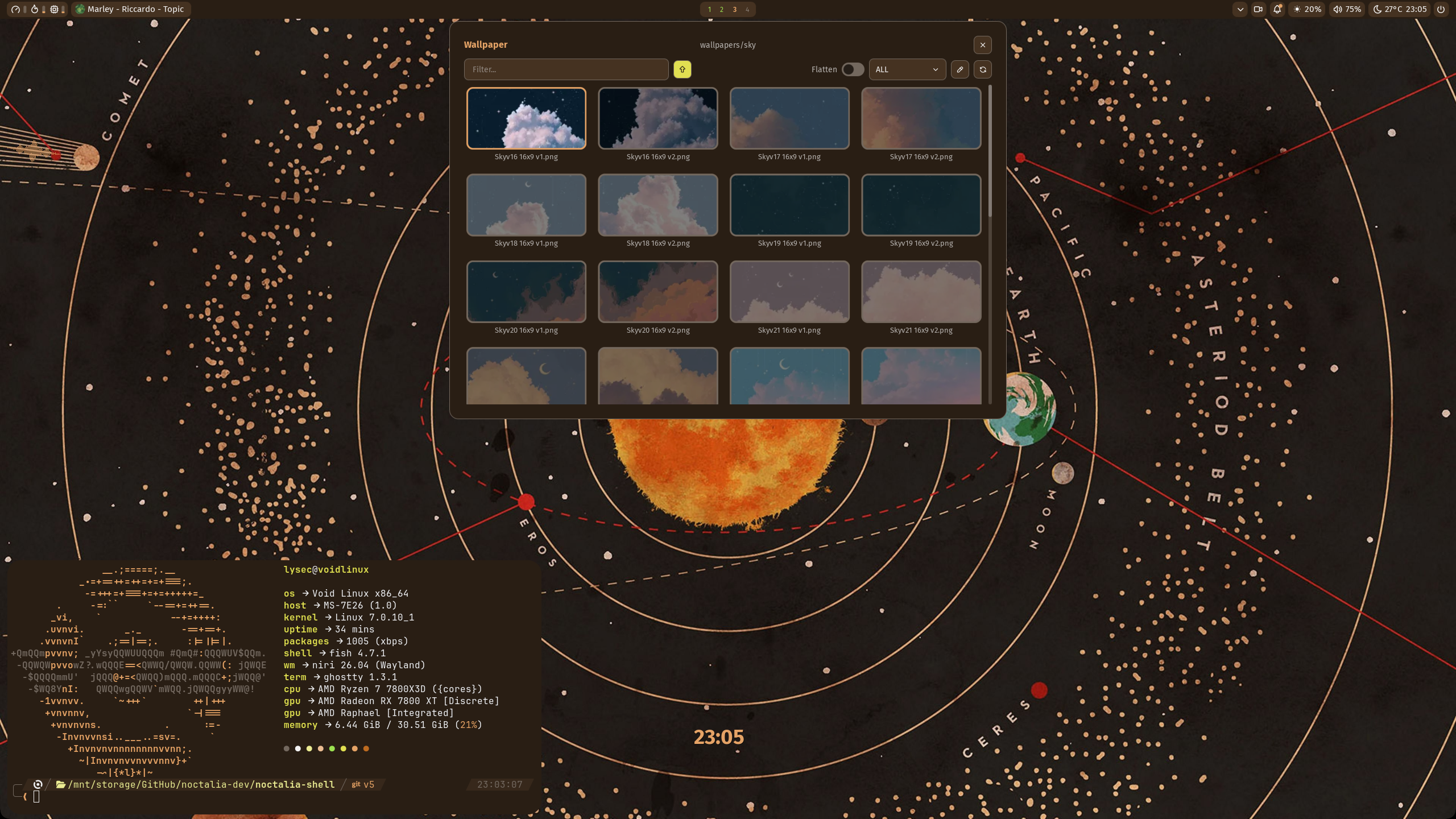 OC] Noctalia v5 : r/unixporn