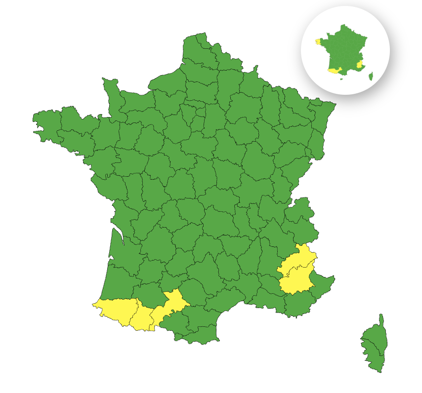 Orages : voici les 5 départements placés en vigilance jaune ce dimanche