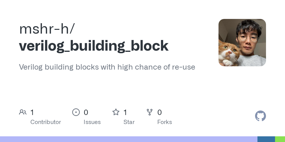GitHub - mshr-h/verilog_building_block: Verilog building blocks with high  chance of re-use · GitHub