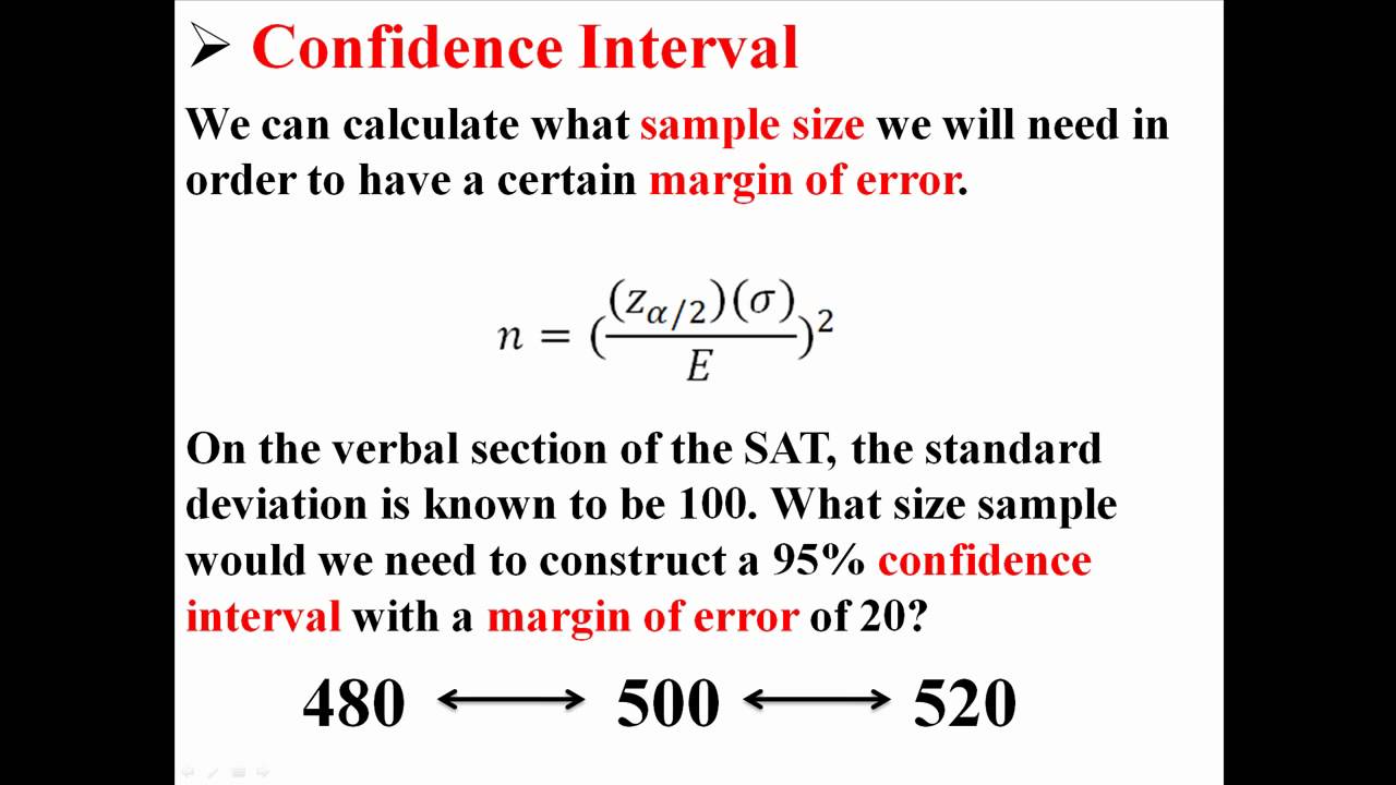 Calculating Required Sample Size to Estimate Population Mean - YouTube