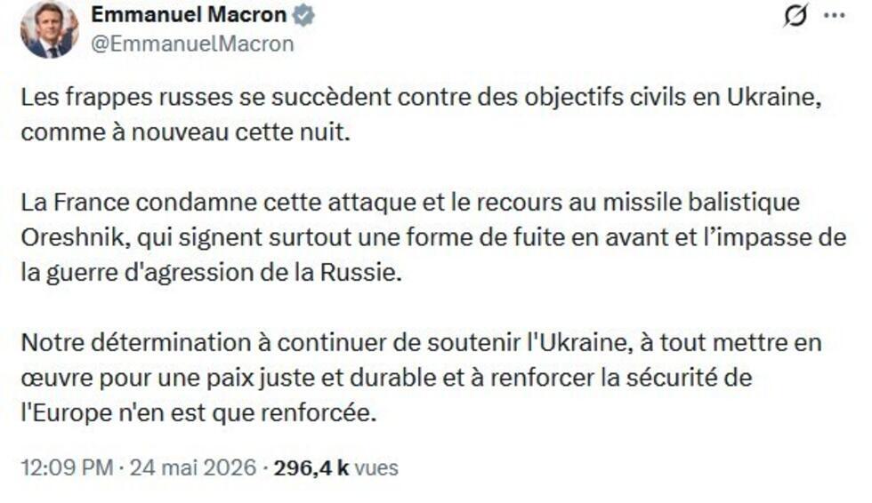 Le missile russe Orechnik utilisé pour bombarder Kiev, von der Leyen  condamne un acte "terroriste" - France 24