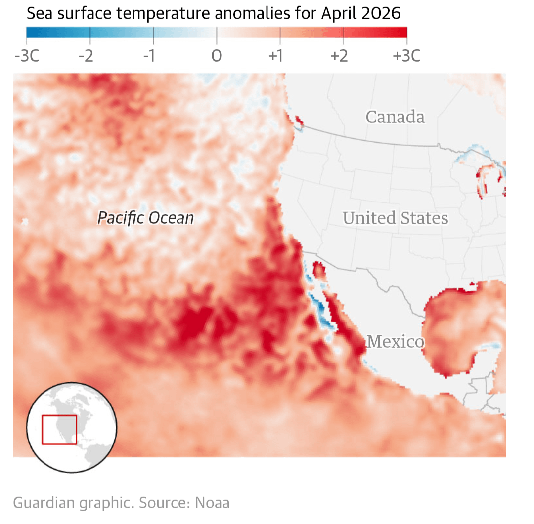 Vague de chaleur marine au large de la côte ouest des États-Unis :  r/Infographics