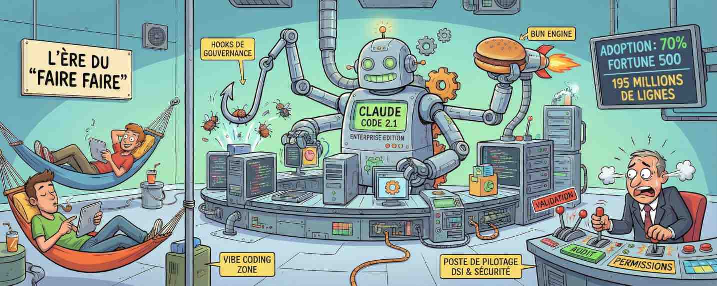 Claude Code 2.1 : l'agent IA à l'échelle entreprise