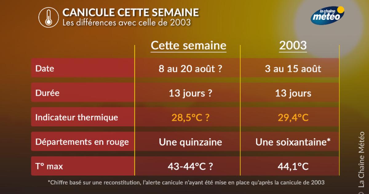 Canicule : quelles différences avec celle de 2003 ? - Actualités La Chaîne  Météo