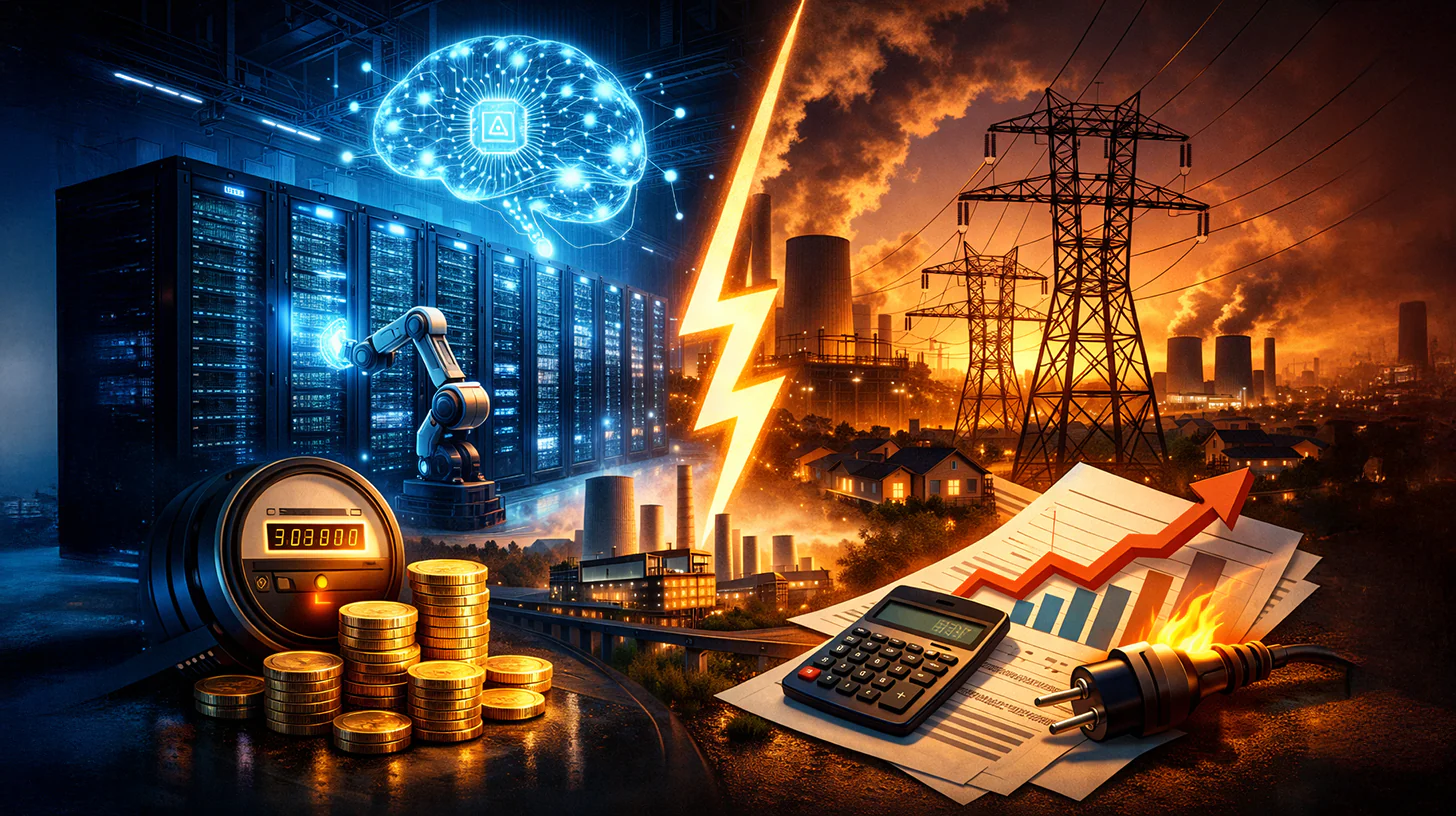 💥 L'essor de l'IA à vos dépens ? 💰 Demande croissante d'électricité et  hausse des prix : 🤖 Centres de données IA contre ⚡ Réseau électrique