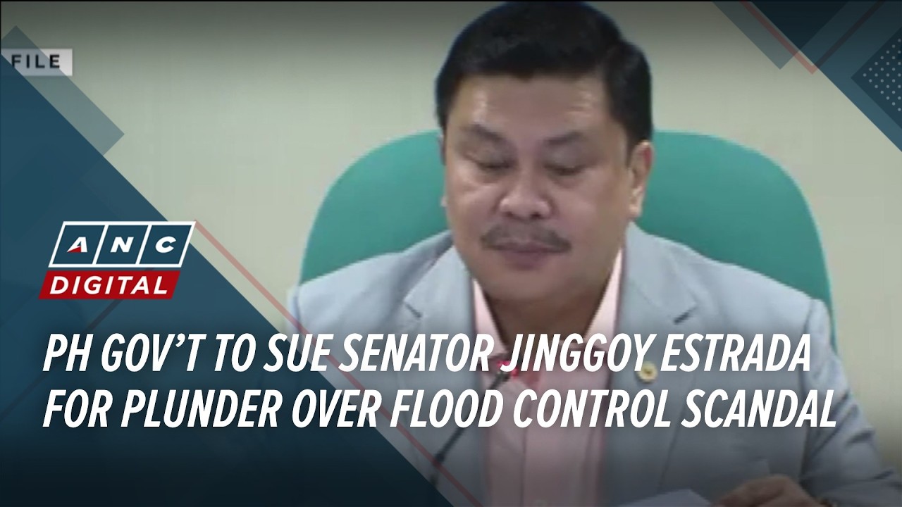 PH gov't to sue Senator Jinggoy Estrada for plunder over flood control  scandal | ANC - YouTube