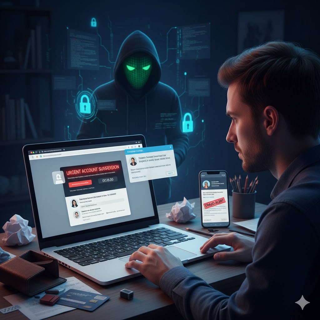 Arnaques en ligne et intelligence artificielle : comprendre les méthodes,  les conséquences et les moyens de se protéger My custom title