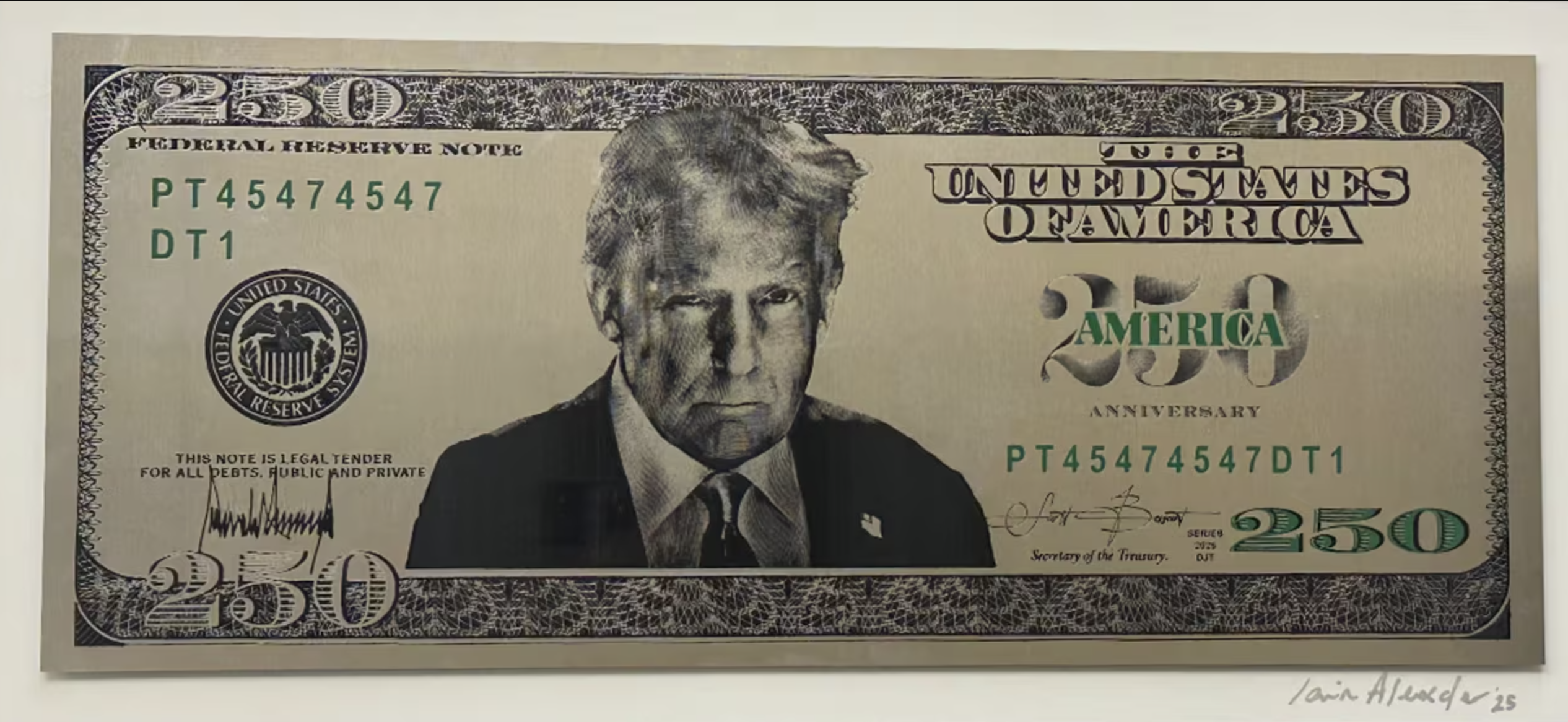 Des proches de Donald Trump font pression pour imprimer un billet de 250  dollars à son effigie - Le Parisien