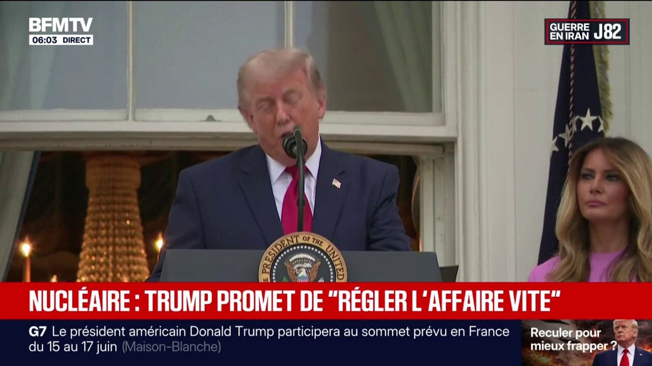 Donald Trump laisse toujours planer la menace d'une reprise des frappes  américaines contre l'Iran en cas d'échec des négociations