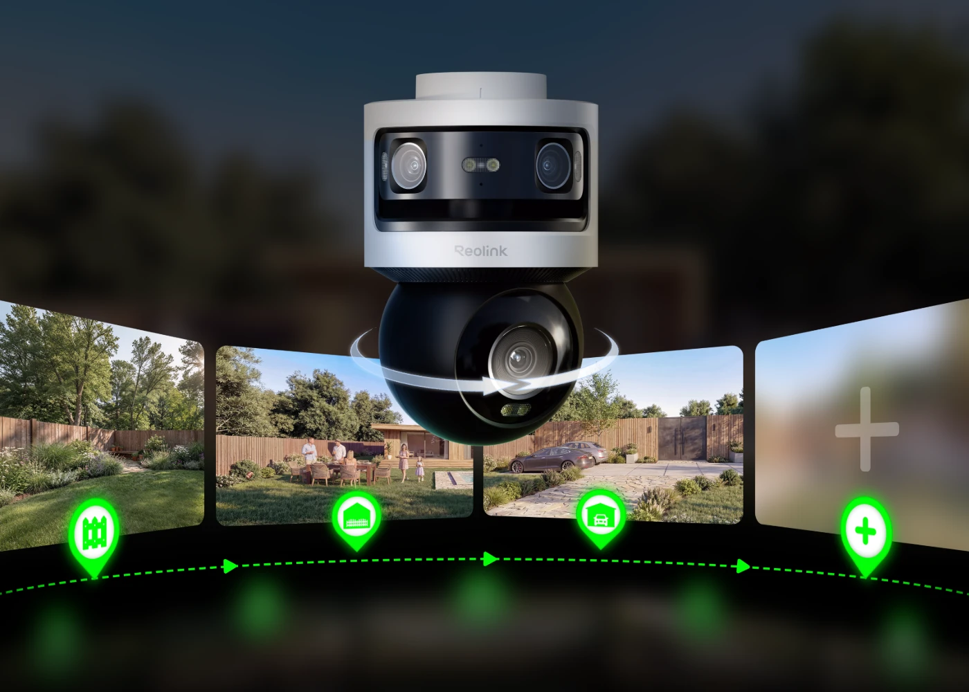 Série OMVI Reolink: Caméra Panoramique 18Mpx Triple Objectif