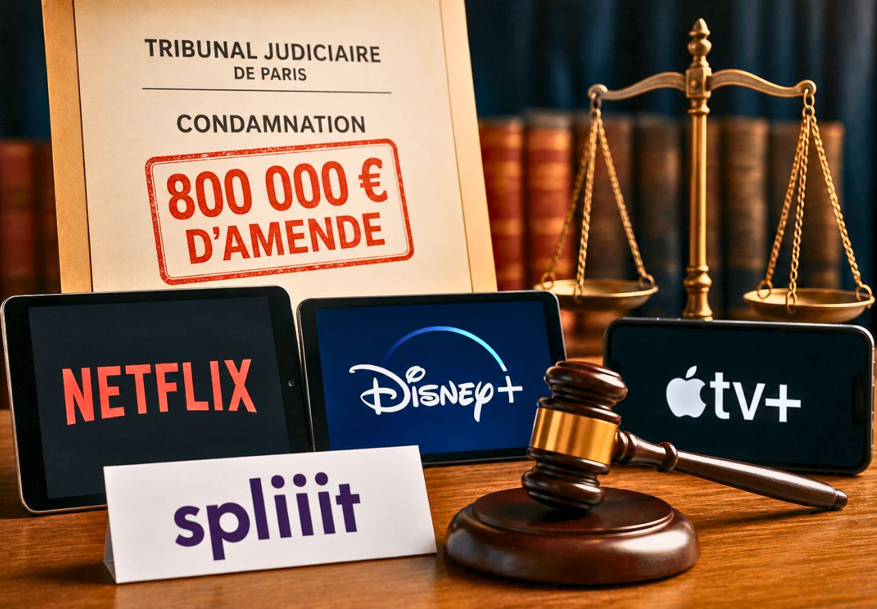 Spliiit condamné à 800 000 euros d'amende par Netflix, Disney et Apple : la  fin du co-abonnement ? | WY-Créations®