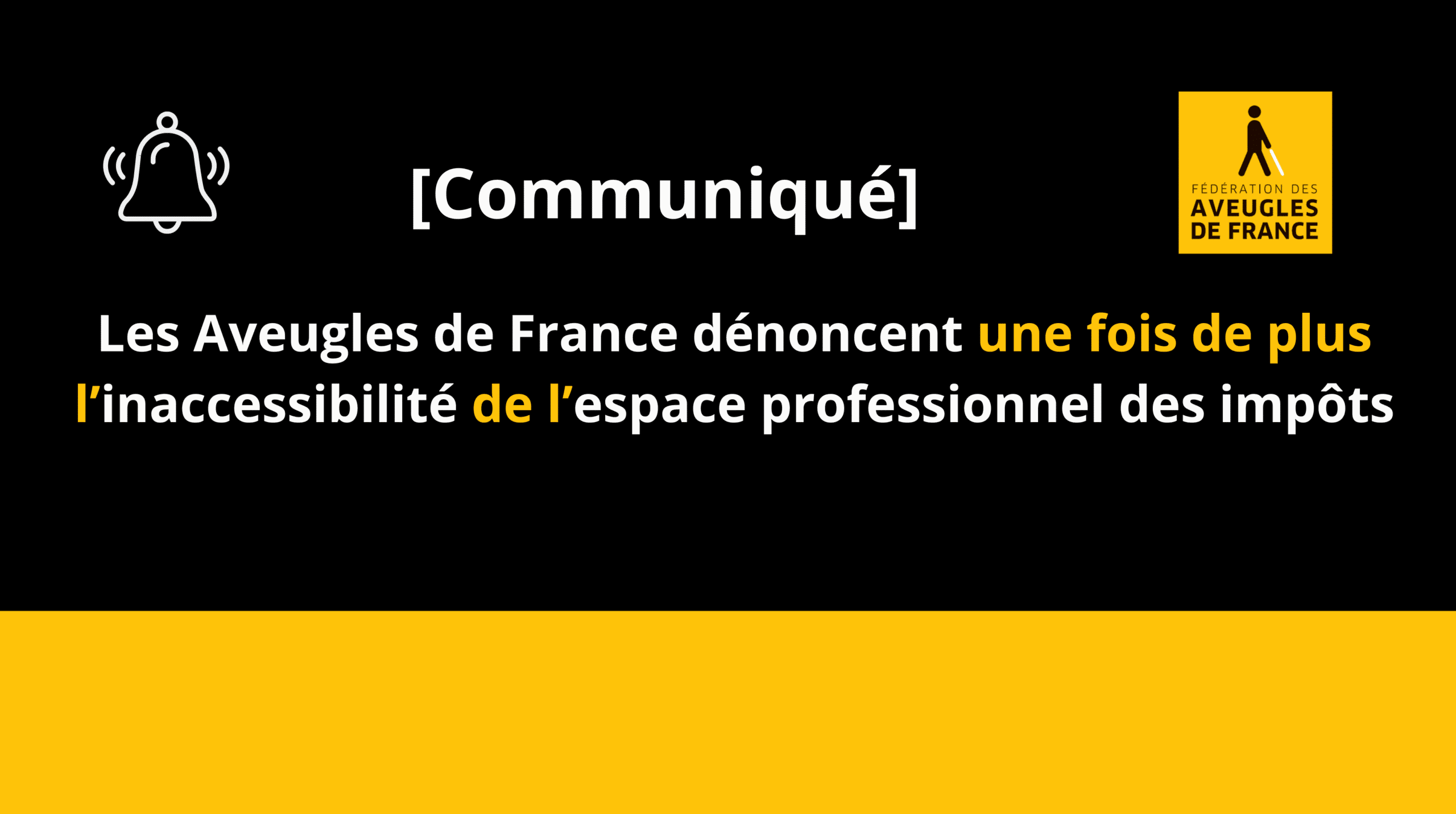Les Aveugles de France dénoncent une fois de plus l'inaccessibilité de  l'espace professionnel des impôts | Fédération des Aveugles et Amblyopes de  France