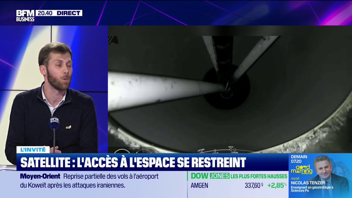 Satellite : l'accès à l'espace se restreint "Il y a une crise sur le marché  du lancement spatial. Les satellites européens ont aujourd'hui un vrai  problème d'accès à l'espace" 💬Valentin Benoit, CEO