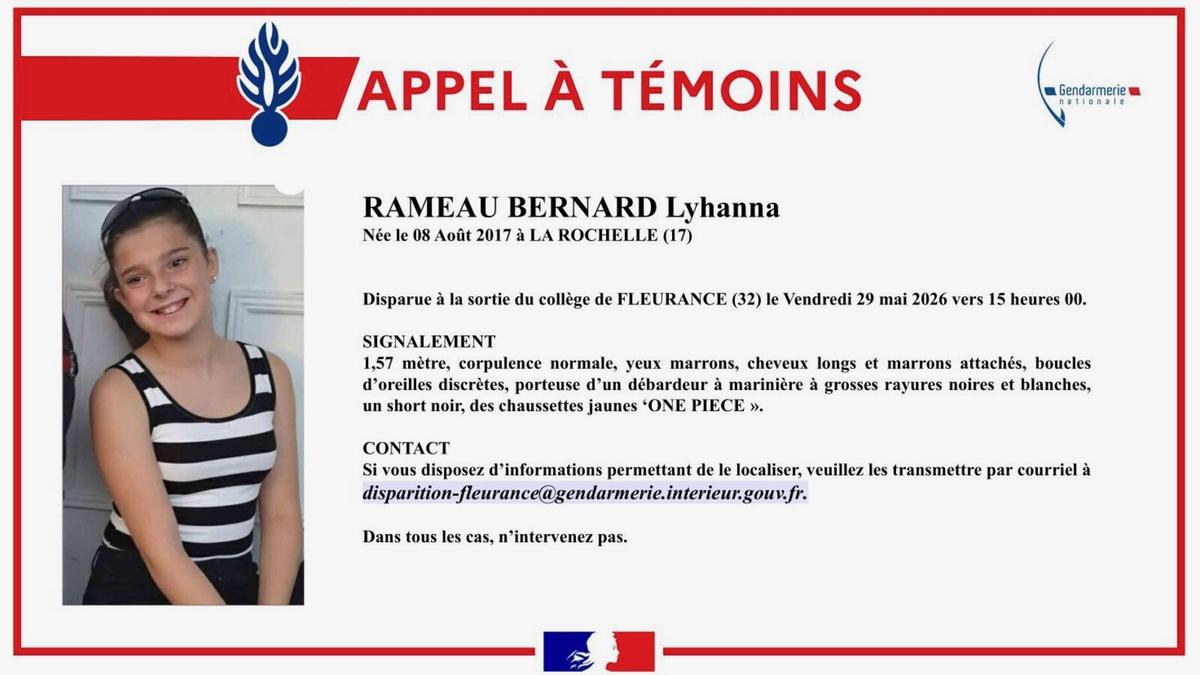 Retrouver Lyhanna » : ce que l'on sait de la disparition de la collégienne  de 11 ans - Charente Libre.fr