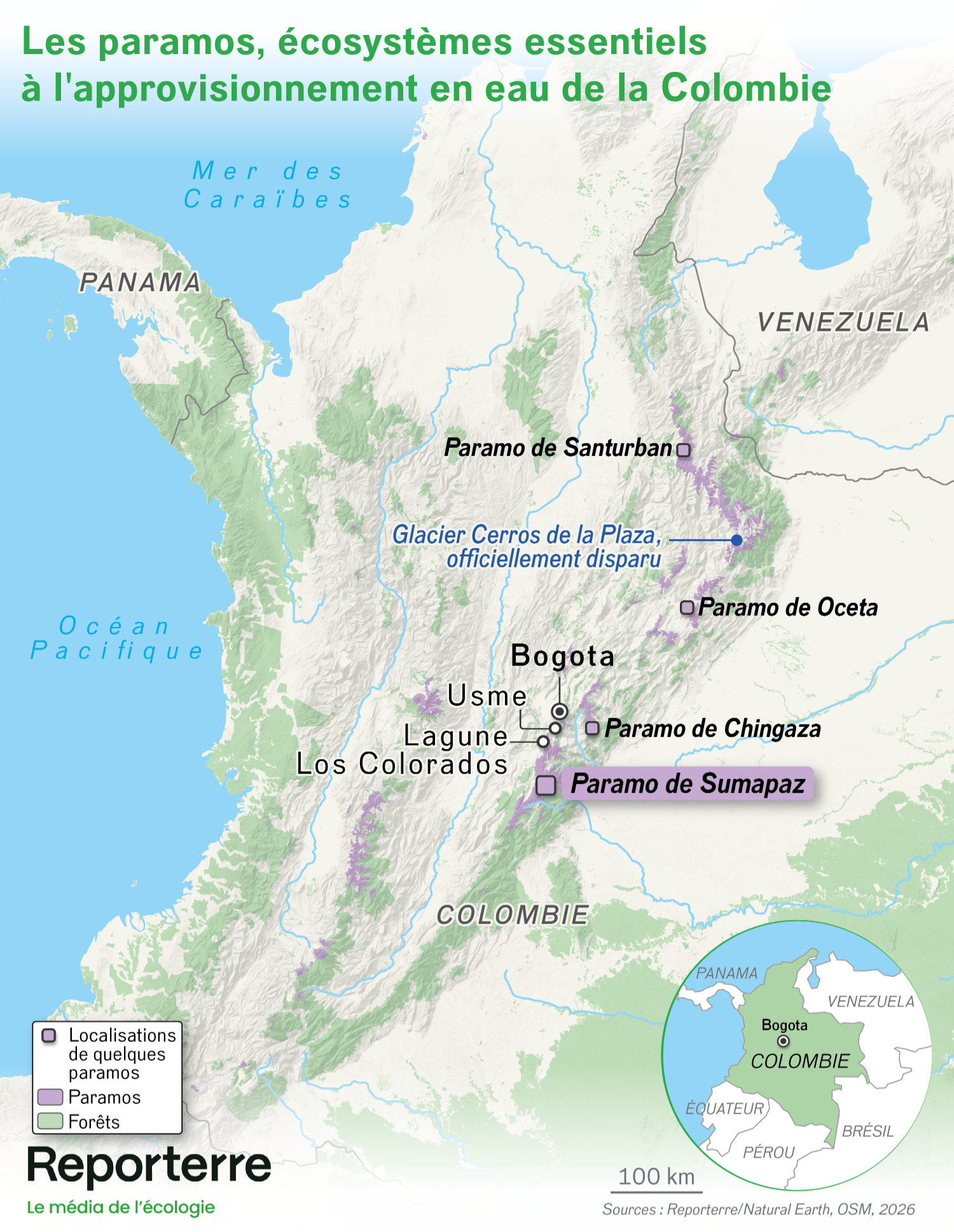 Pour sauver les glaciers tropicaux, la lutte s'organise en Colombie