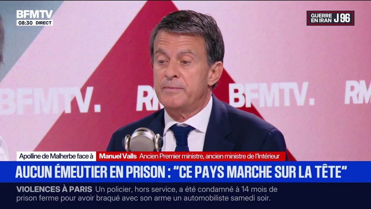 Débordements après le sacre du PSG: “Ce pays marche sur la tête”, affirme Manuel  Valls