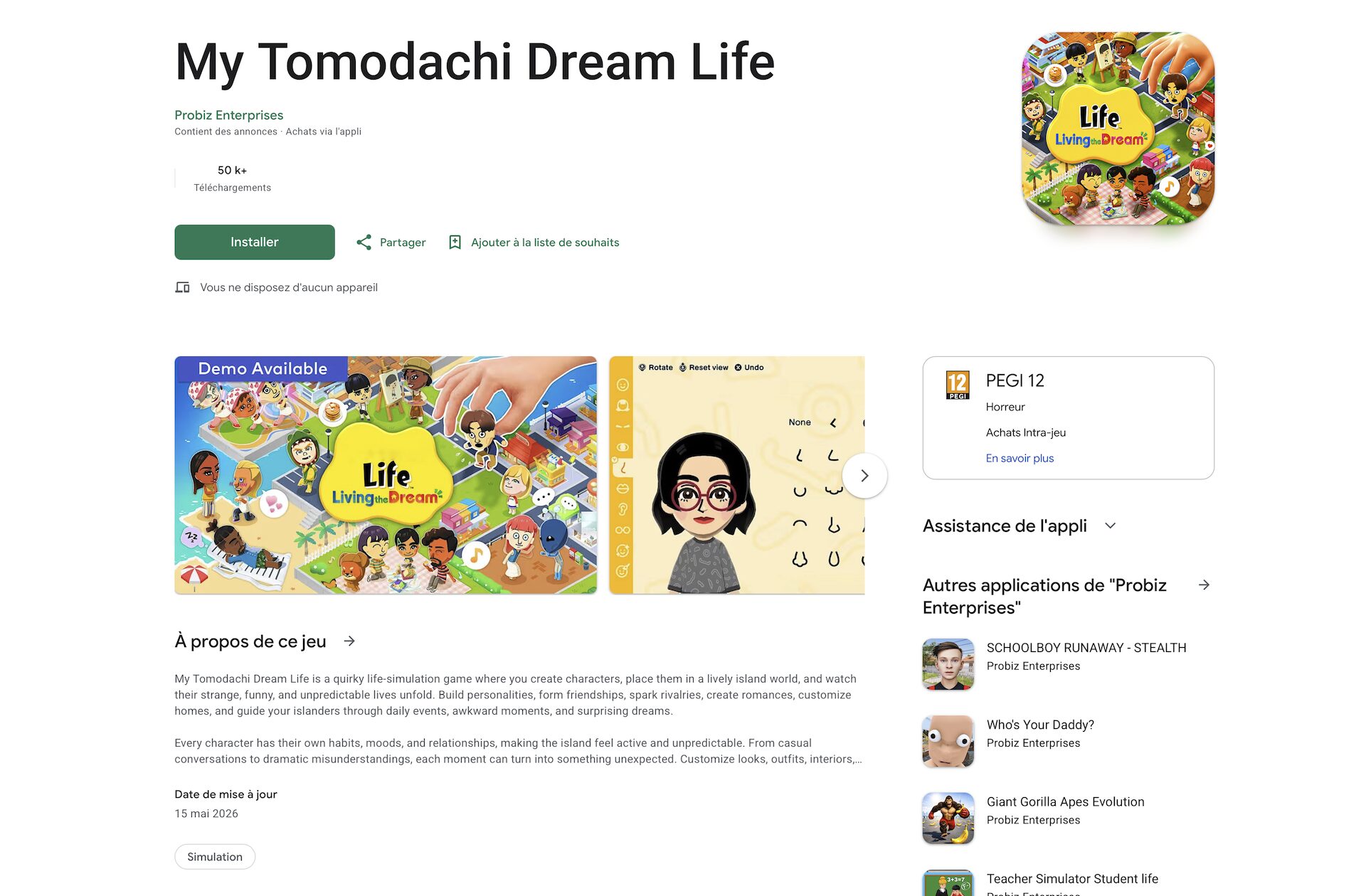 Attention à ces copies de Tomodachi Life sur le Google Play Store - Numerama