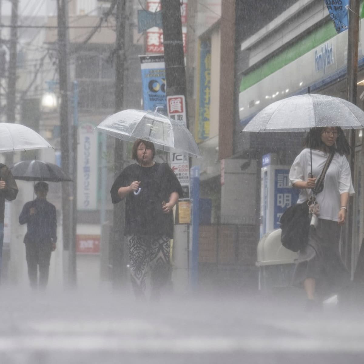Arbres déracinés, 370.000 habitants évacués, routes fermées... Les images  de la violente tempête tropicale qui a frappé l'est du Japon