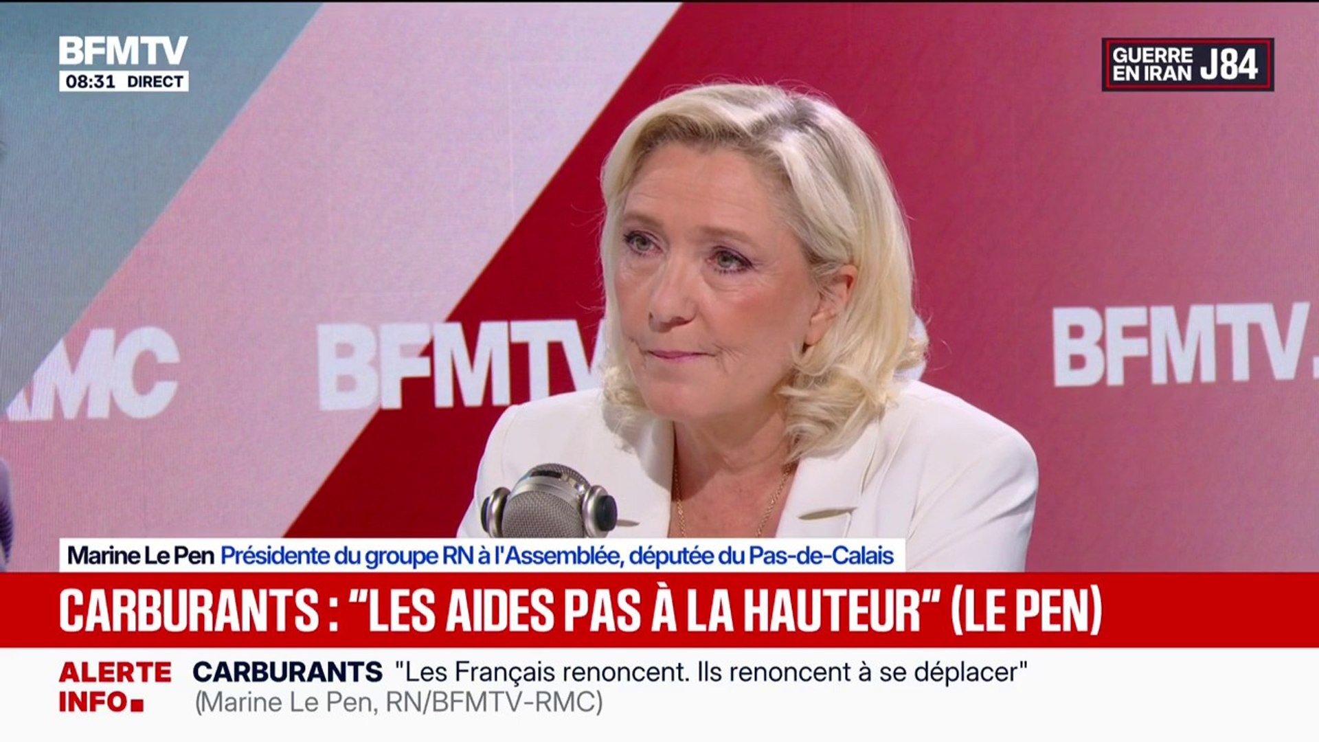 Carburants: "Nous souhaitons que la TVA baisse de 20% à 5,5%", déclare  Marine Le Pen - Vidéo Dailymotion