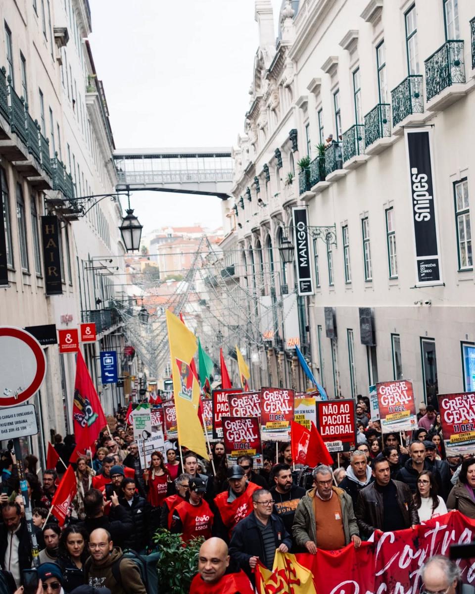 Au Portugal, une grève générale spectaculaire contre la réforme du Code du  travail - Force Ouvrière