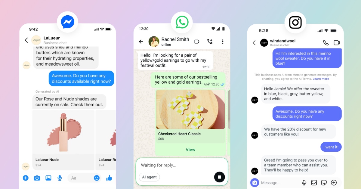 Meta lance l'agent Business, son IA pour répondre aux clients sur WhatsApp,  Messenger et Instagram
