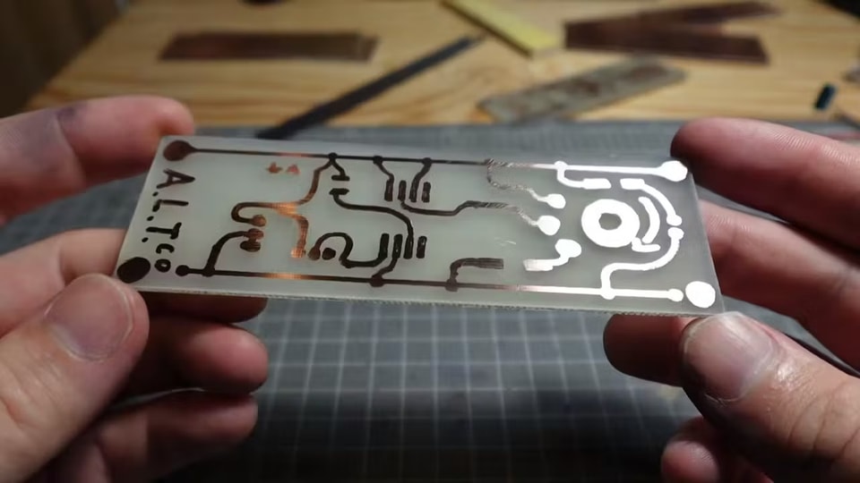 Fabriquer un circuit imprimé sans aucun logiciel, juste avec un marqueur -  Korben