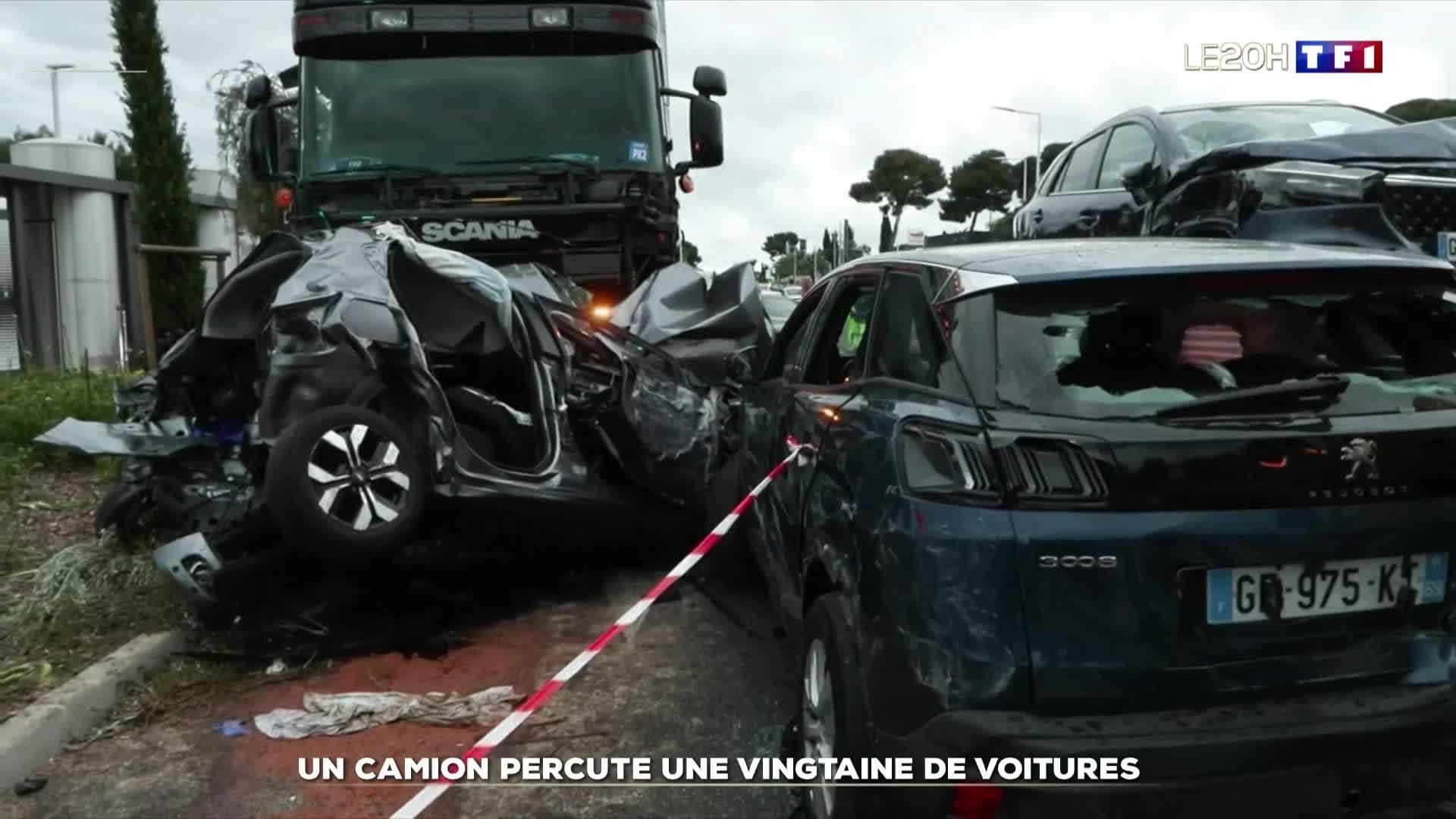 Les voitures volaient en éclats" : les images de l'énorme carambolage qui a  fait 37 blessés à Antibes | TF1 Info