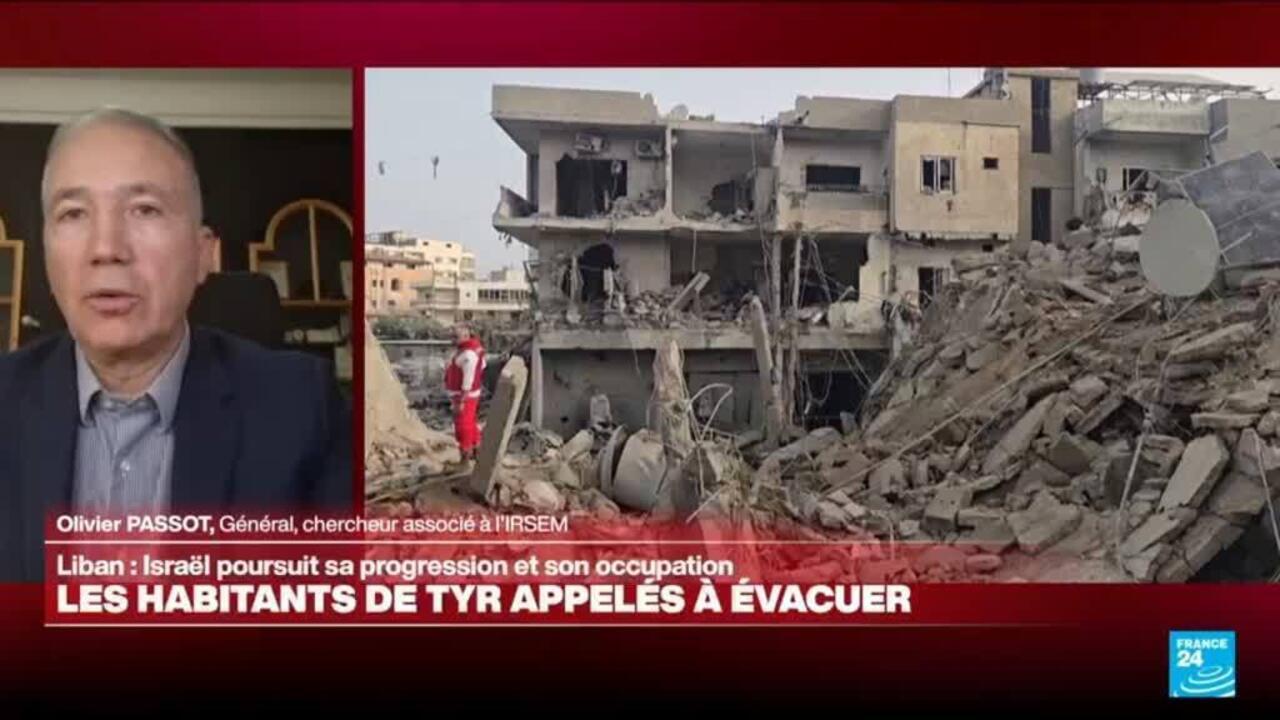 Ordre d'évacuation à Tyr dans le sud du Liban : décryptage sur la  progression d'Israël - France 24