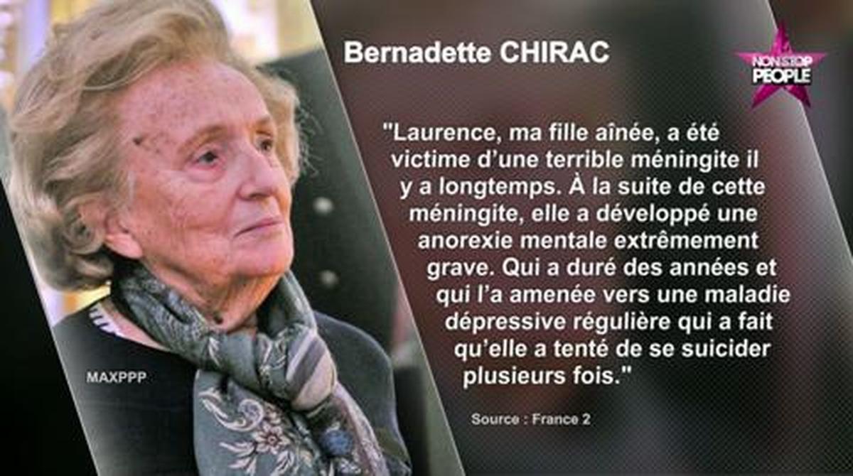 Bernadette Chirac dévastée : elle évoque la mort de sa fille, Laurence  (VIDEO)