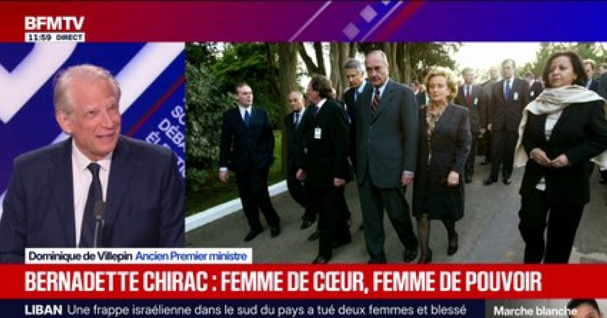 Mort de Bernadette Chirac: Dominique de Villepin se souvient d'"une femme  engagée et curieuse" - Orange