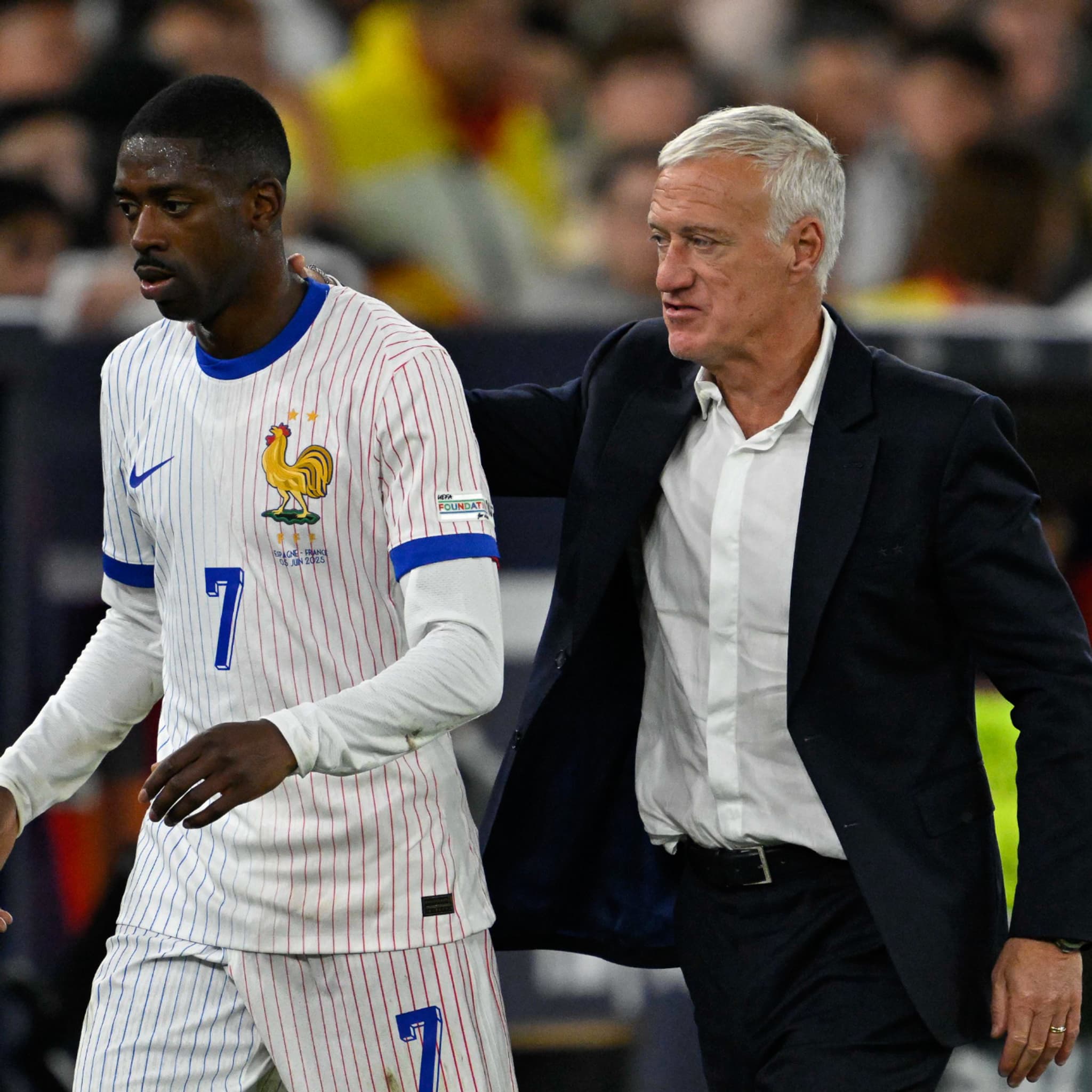 "Je la comprends": Deschamps répond à la colère du PSG sur les blessures de  Dembélé et Doué