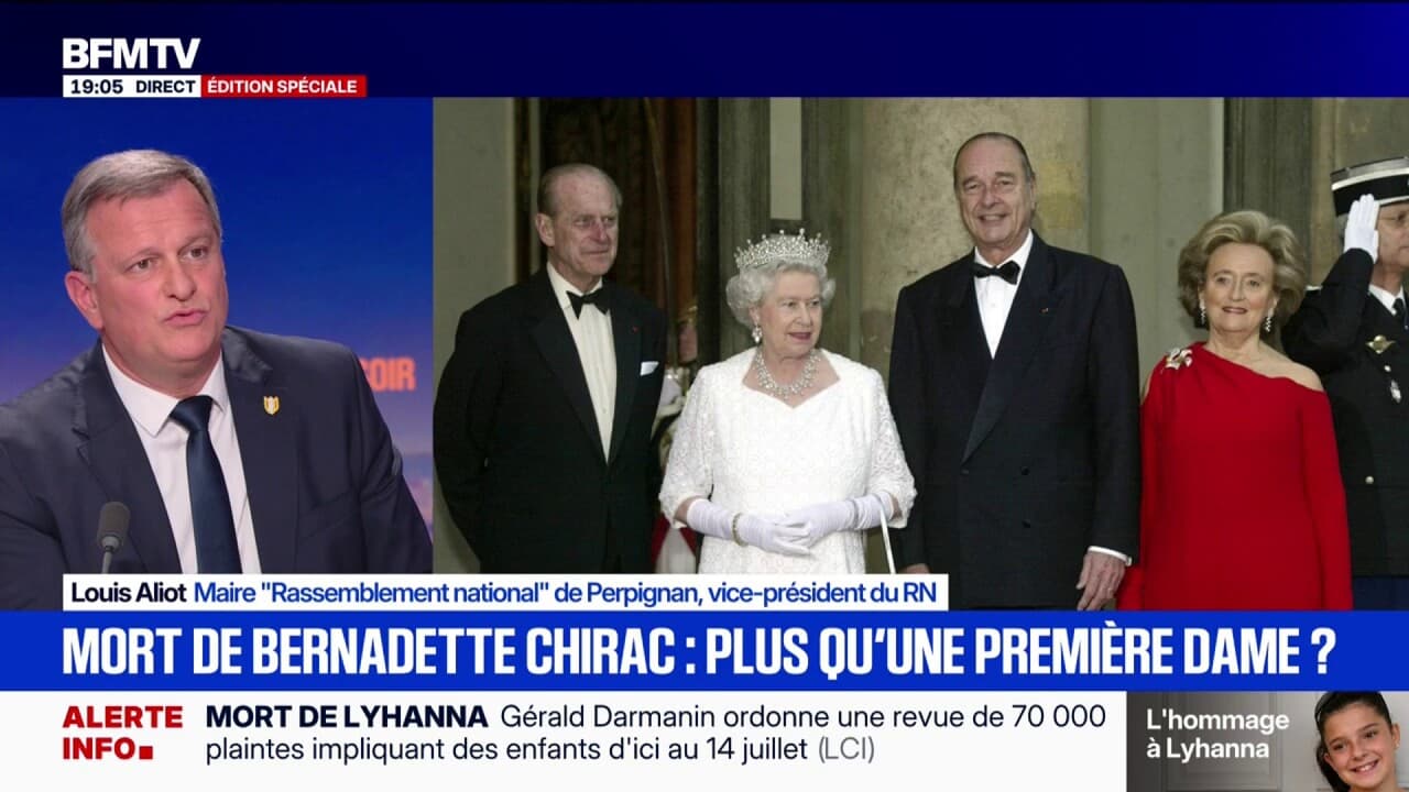 Mort de Bernadette Chirac: "Elle avait un peu la température du peuple",  déclare Louis Aliot, vice-président du RN