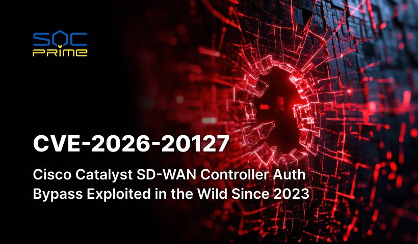 CVE-2026-20127 : Cisco SD-WAN Zero-Day Exploité Depuis 2023 | SOC Prime