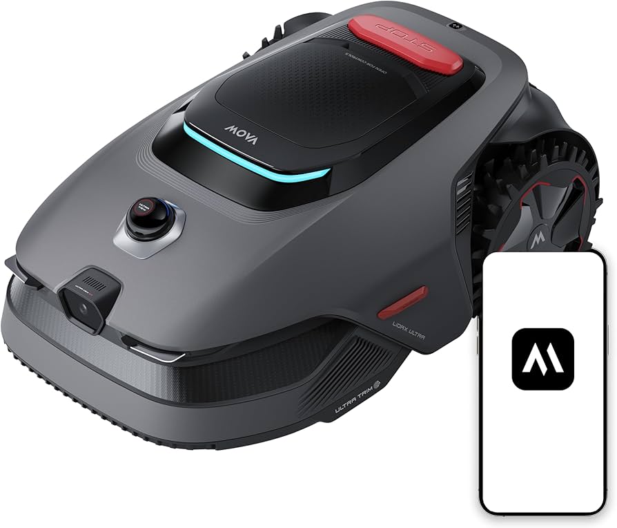MOVA LiDAX Ultra 1600 Robot Tondeuse sans Fil périphérique avec 4G,  Recommandé 1600 m², Cartographie IA