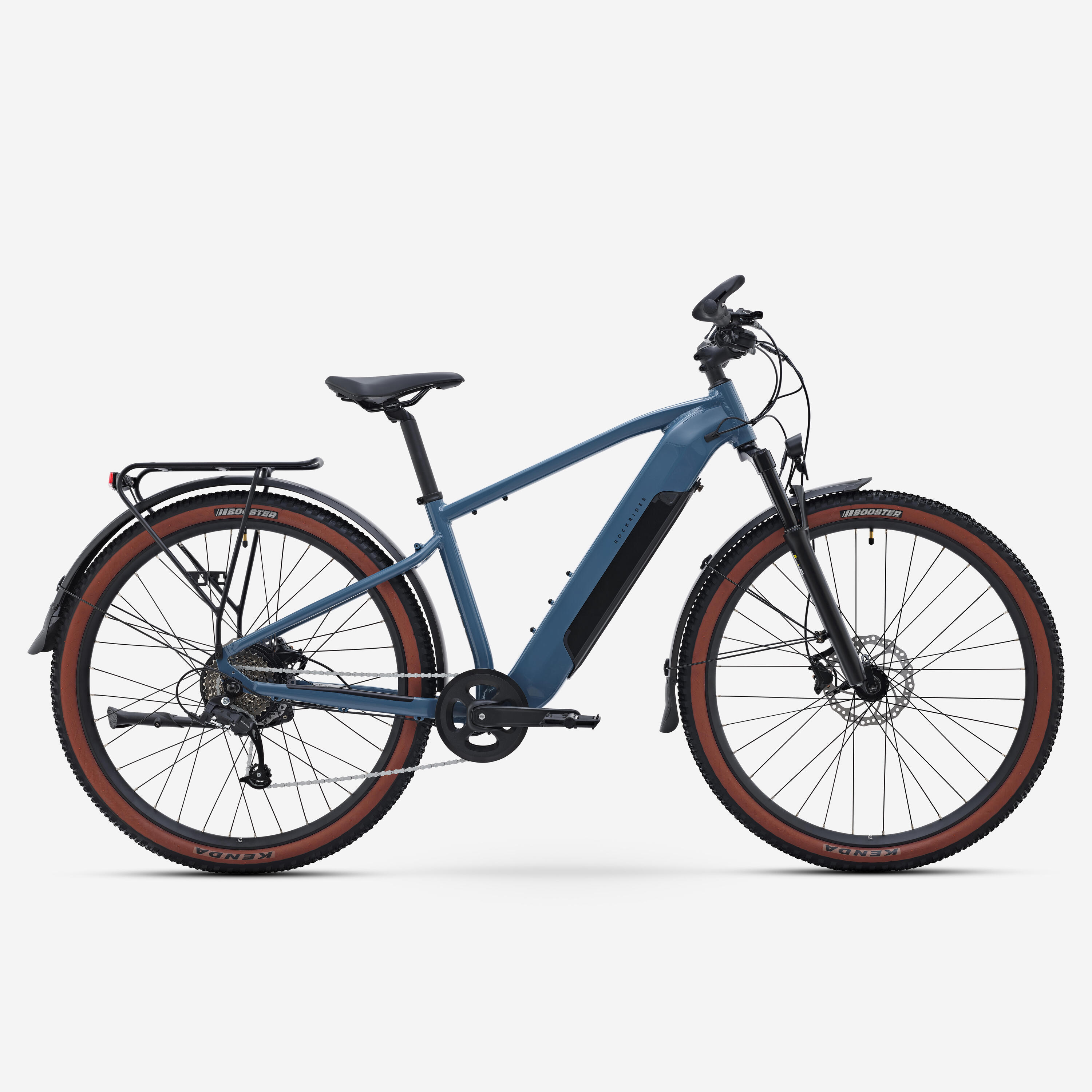 Vélo tout chemin électrique cadre haut, E-EXPL 100 LTD bleu | Decathlon