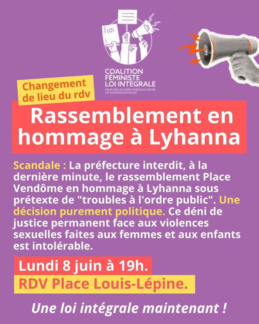 Coalition féministe pour une loi cadre intégrale contre les violences  sexuelles : hommage à Lyhanna | Solidaires