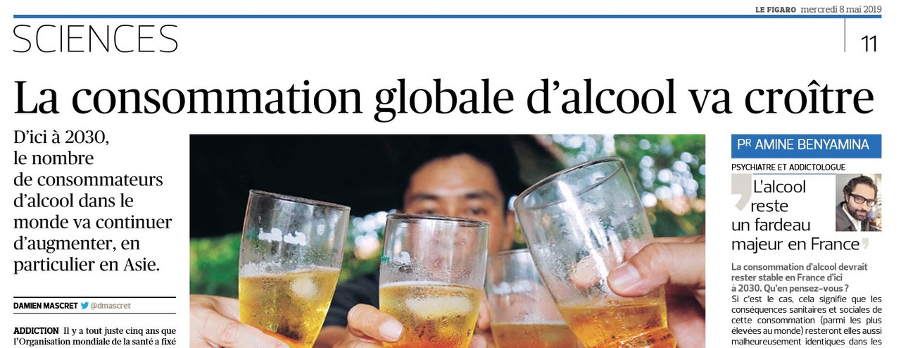 D'ici à 2030, la consommation d'alcool dans le monde va continuer d 'augmenter.